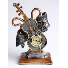 Часы настольные интерьерные, «Скрипка», на батарейках, 14×8.2×24.5 см, d-5 см