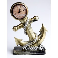 Часы настольные интерьерные «Якорь», на батарейках, 18×7×27 см, d-8 см