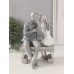 Фигурка «Парочка: свидание за чашечкой кофе», полистоун, бело-голубой, 13.5×12.5×18.5 см