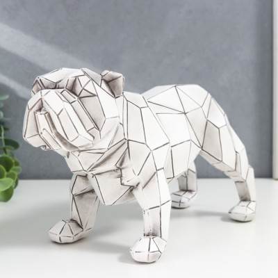 Фигурка 3D полистоун «Английский бульдог», беж, 15×11×28 см