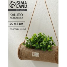 Кашпо пластиковое, подвесное, 20 × 8 см