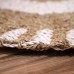 Ковёр круглый натуральный плетёный «Кольца» на пол, из водорослей, 80 см