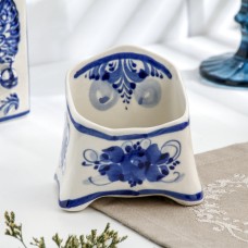 Подставка для губки кухонной, 6×9 см, гжель, фарфор