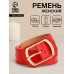 Ремень женский, ширина 2,9 см, пряжка металл, цвет красный
