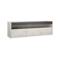 Тумба под ТВ, 340х1390х450 Дуб Белый CRAFT/Интра