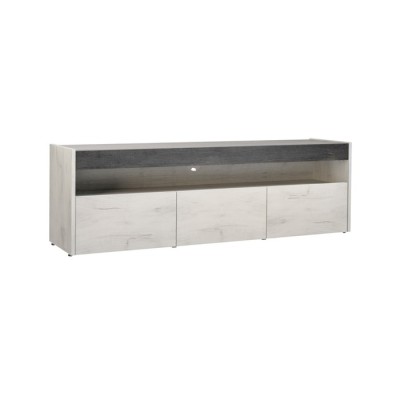 Тумба под ТВ, 340х1390х450 Дуб Белый CRAFT/Интра