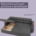 Угловой диван «Манчестер», ПЗ, механизм венеция, угол левый, велюр, цвет квест 014