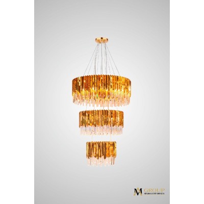 Каскадная люстра AM Group Roberto Cavalli L800-600-400
