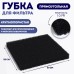Губка прямоугольная, крупнопористая 10 PPI, лист 50 х 50 х 5 см, черный
