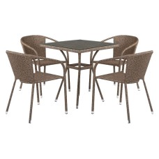 Набор уличный T282BNT/Y137C-W56 Light Brown 4Pcs