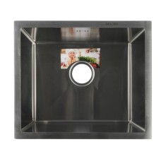 Мойка кухонная AFLORN AF95043, врезная, S=3,0 и 0,8 мм, 50х43х20 см, сифон, сатин