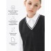 Жилет вязаный для мальчика Amarobaby Pure Love School, рост 128-134 см, цвет чёрный