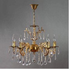 Подвесная люстра Ambiente Granada 2118/5 AB Leaf Crystal