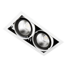 Встраиваемый светильник Ambrella Light T812 BK/CH 2*12W 4200K