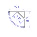 Алюминиевый угловой профиль Ambrella Light Alum Profile GP2100AL