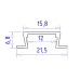 Алюминиевый встраиваемый профиль Ambrella Light Alum Profile GP1001BK/BK