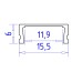 Алюминиевый накладной профиль Ambrella Light Alum Profile GP1700BK