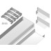 Алюминиевый накладной профиль Ambrella Light Alum Profile GP1700WH