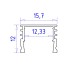 Алюминиевый накладной профиль Ambrella Light Alum Profile GP1750AL