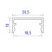 Алюминиевый накладной профиль Ambrella Light Alum Profile GP2001AL