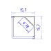 Алюминиевый угловой профиль Ambrella Light Alum Profile GP2150AL