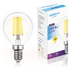 Лампа светодиодная Ambrella Light G45 E14 6Вт 4200K 204215
