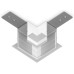 Соединитель угловой L-образный для треков встраиваемых Ambrella Light GL GL1039