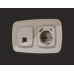 Лицевая панель для розетки с/з со шторками 2USB тип A+C Ambrella Volt Omega OP3700