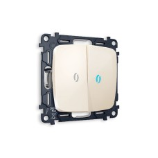 Комплект механизма 2-кл выключателя с подсветкой Ambrella Volt Omega MO304020