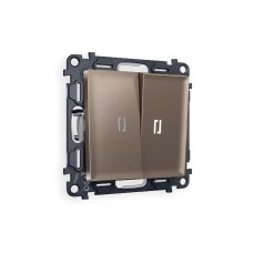 Комплект механизма 2-кл выключателя с подсветкой Ambrella Volt Alfa MA634015