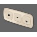 Лицевая панель для компьютерной/телефонной розетки RJ-45/RJ-11 Ambrella Volt Omega OP3320