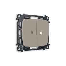 Комплект механизма 2-кл выключателя с подсветкой Ambrella Volt Omega MO364015