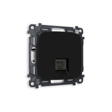 Комплект механизма компьютерной розетки RJ-45(8P8C) CAT6 со шторкой Ambrella Volt Omega MO812010