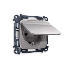 Комплект механизма розетки с/з со шторками и крышкой Ambrella Volt Omega MO508010