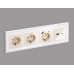 Комплект механизма розетки 2USB A+C 20W (быстрая зарядка) Ambrella Volt Alfa MA311010