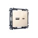 Комплект механизма розетки 2USB A+C 20W (быстрая зарядка) Ambrella Volt Alfa MA311010