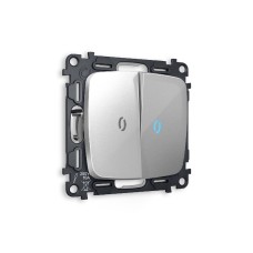 Комплект механизма 2-кл выключателя с подсветкой Ambrella Volt Omega MO404020