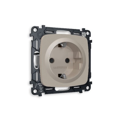 Комплект механизма розетки с/з со шторками Ambrella Volt Omega MO367010