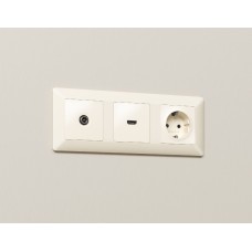 Комплект механизма TV розетки проходной 5-1000 MHz 4dB Ambrella Volt Alfa MA333030