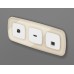 Лицевая панель для компьютерной/телефонной розетки RJ-45/RJ-11 Ambrella Volt Omega OP1320