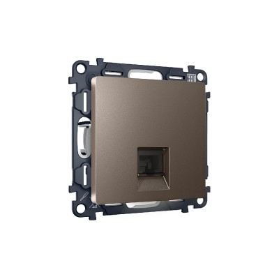 Комплект механизма компьютерной розетки RJ-45(8P8C) CAT6 со шторкой Ambrella Volt Alfa MA642010