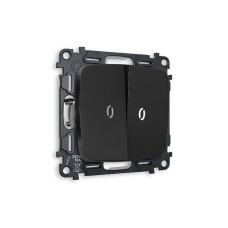 Комплект механизма 2-кл выключателя с подсветкой Ambrella Volt Omega MO804015