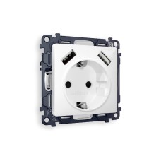 Комплект механизма розетки 2USB A+A 18W (быстрая зарядка) с/з Ambrella Volt Alfa MA109010