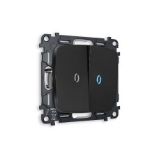 Комплект механизма 2-кл проходного выключателя с подсветкой Ambrella Volt Omega MO804040