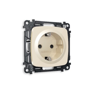 Комплект механизма розетки с/з со шторками Ambrella Volt Omega MO307010