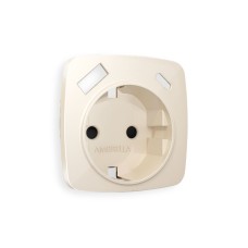 Лицевая панель для розетки с/з со шторками 2USB A+C Ambrella Volt Omega OP3100