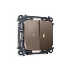 Комплект механизма 2-кл проходного выключателя с подсветкой Ambrella Volt Omega MO634030