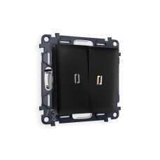 Комплект механизма 2-кл выключателя с подсветкой Ambrella Volt Alfa MA804010