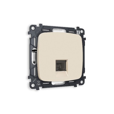 Комплект механизма компьютерной розетки RJ-45(8P8C) CAT6 со шторкой Ambrella Volt Omega MO332010