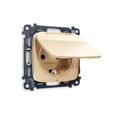 Комплект механизма розетки с/з со шторками и крышкой Ambrella Volt Omega MO608010